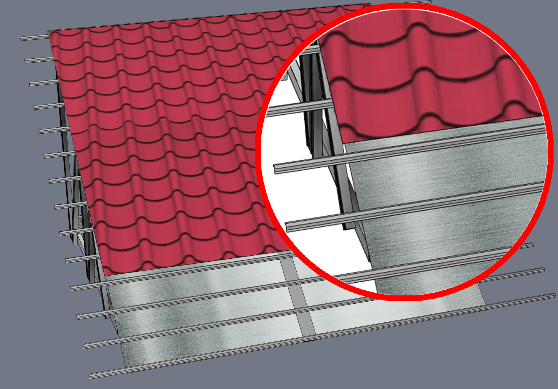 Once the Ice Cool insulation is installed, install the roof battens and roof covering according to the specified spacing and the project's roof construction requirements.
