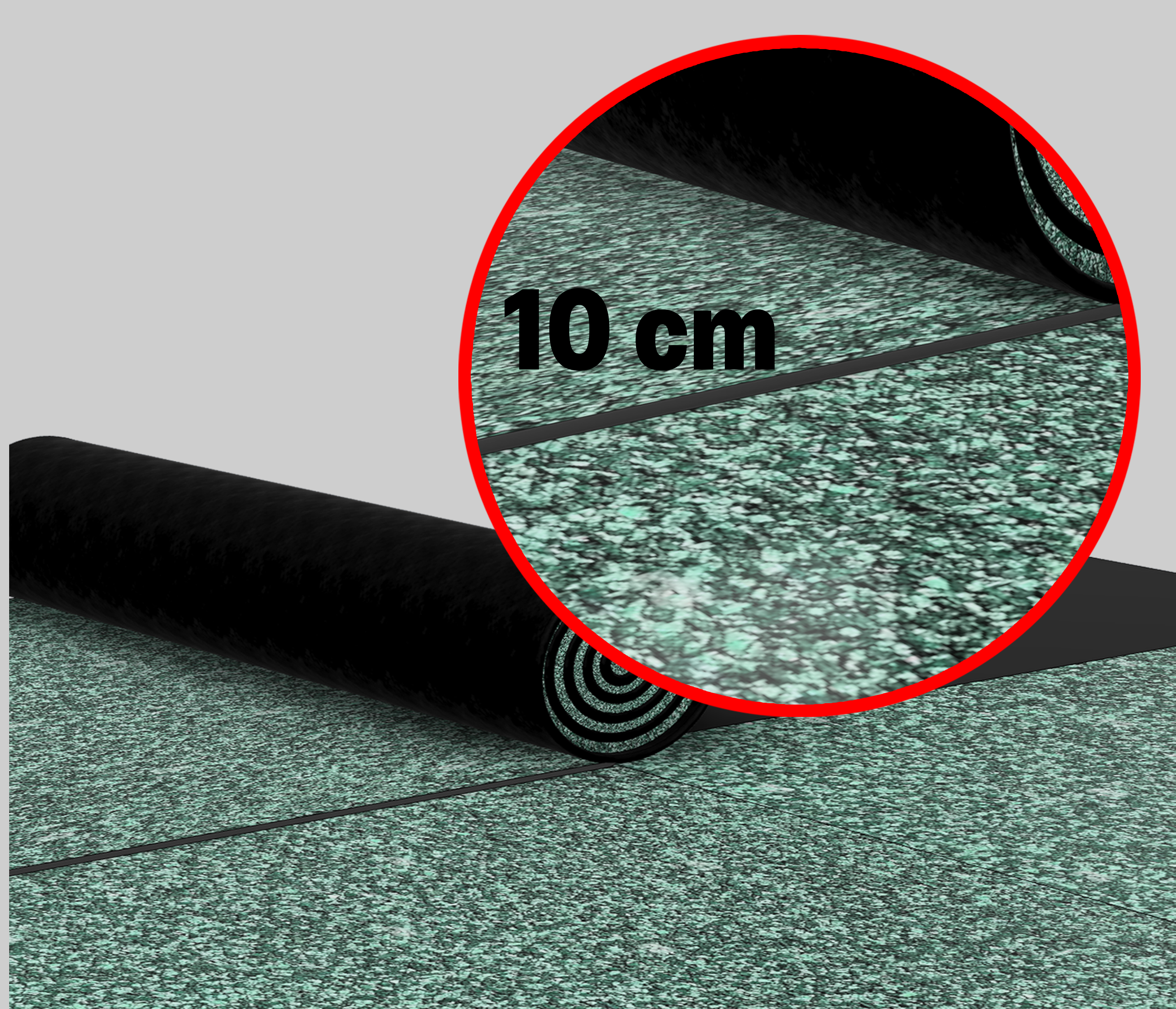 Install each membrane sheet with an overlap of 10 cm. Carefully heat the overlapping areas and press firmly to ensure a secure and watertight bond.