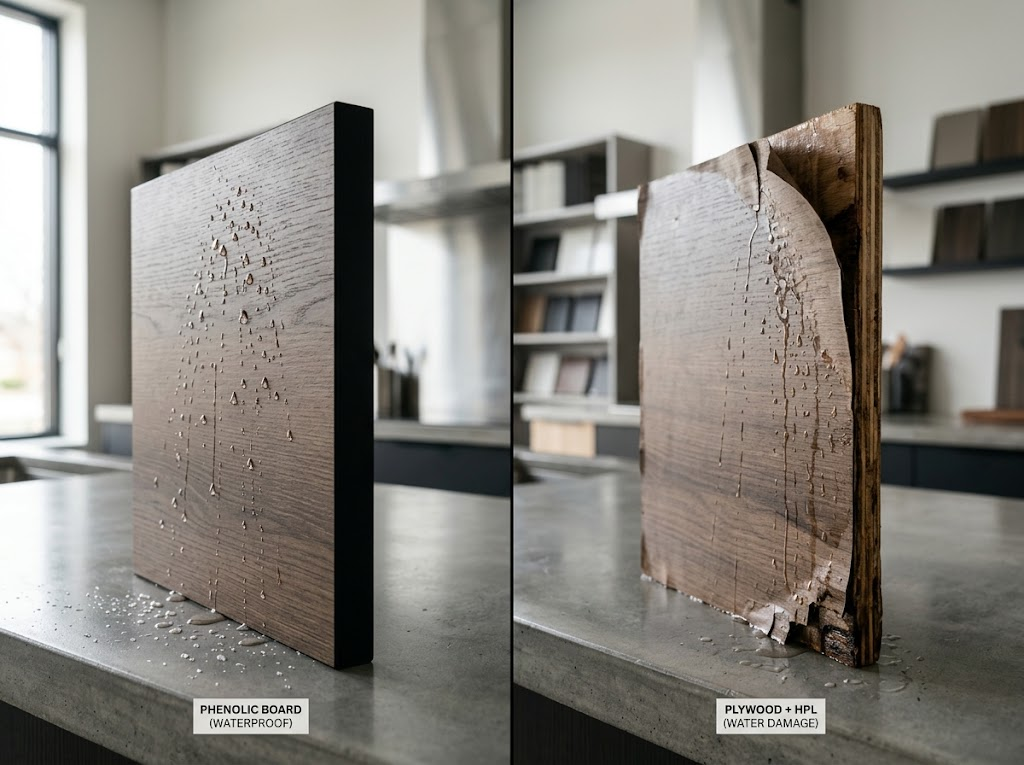 Phenolic Board vs HPL: Pilihan Tepat Kitchen Set & Outdoor