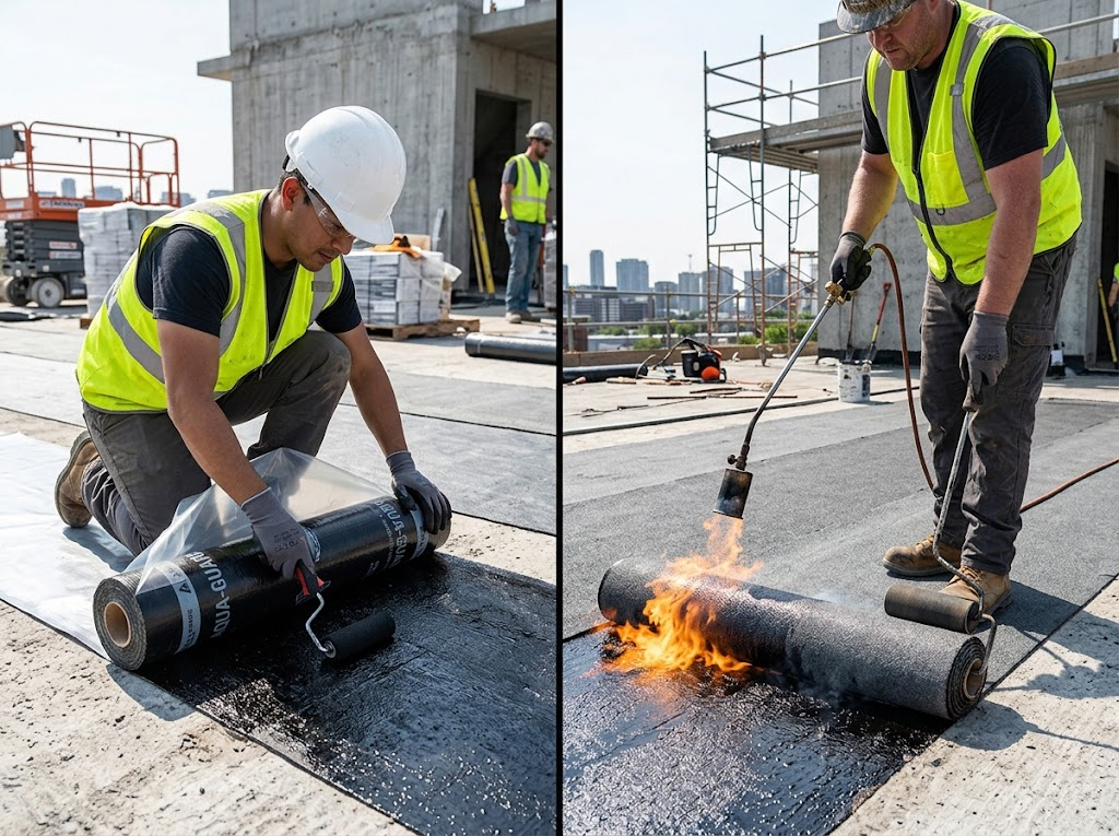 Self-Adhesive vs Torch-On Waterproofing Membrane: Which One Should You Choose?