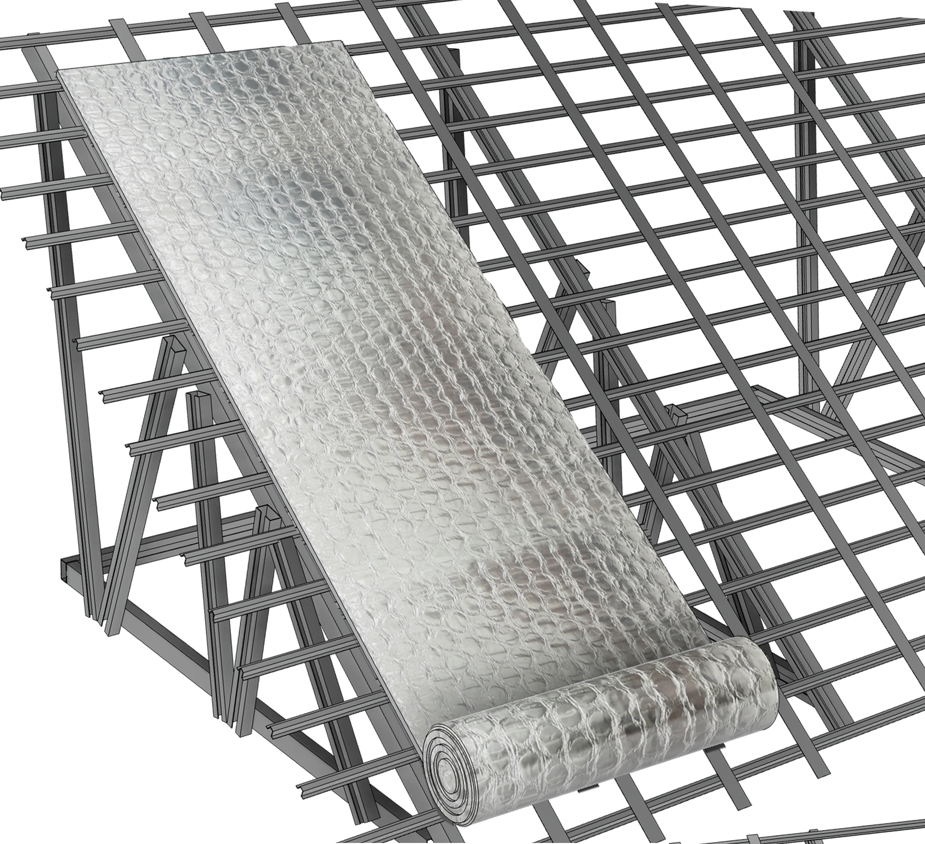 Unroll Polynum lengthwise, either vertically or horizontally. Begin installation from the bottom and work upward.